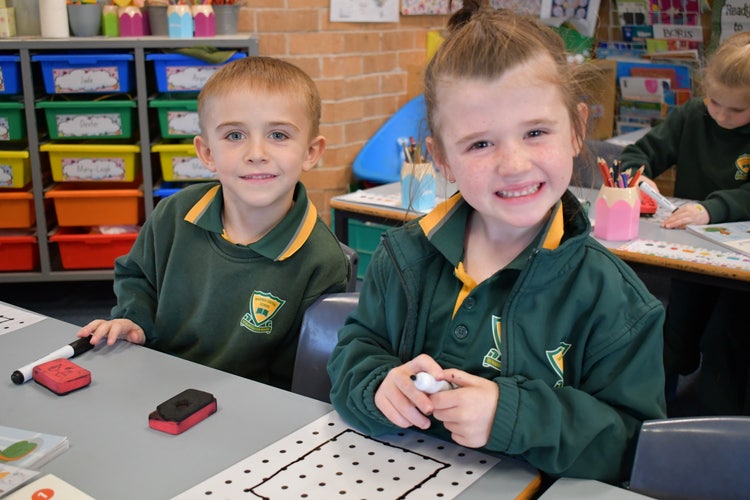 Year 1 students Tyler and Rose