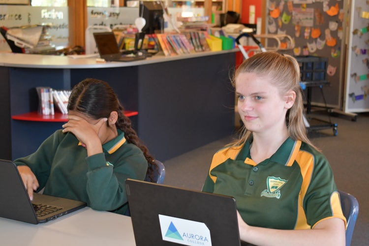 Secondary students - Kyreeka and Abigail.